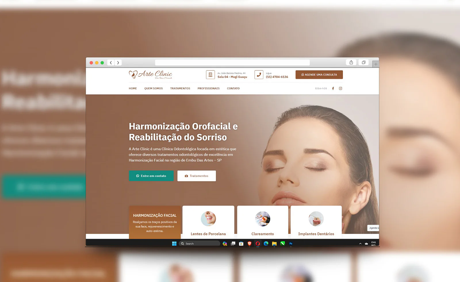 capa site arte clinic mockup