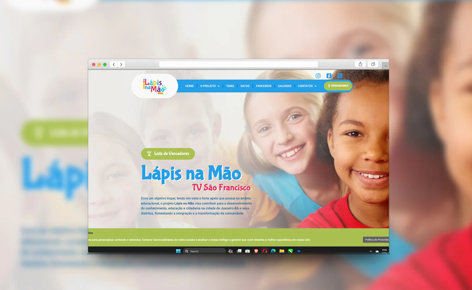 capa site mockup lapis na mao tv sao francisco